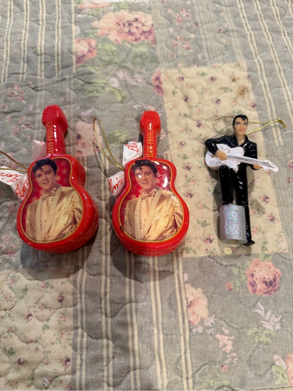 Red Guitar-Shaped Holiday Ornament Set - Home Accents Decor